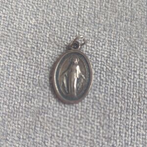 Unisex Silver Colored Pendant Of Mother Mary